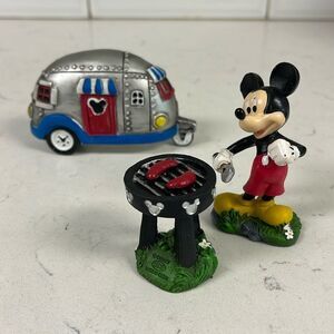 Disney 3pc Polyester/Stone Mickey Mouse Miniature Garden Set Fair